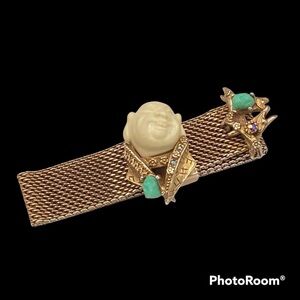 Rare Vintage HAR Laughing Chinaman Mesh Adjustable Bracelet